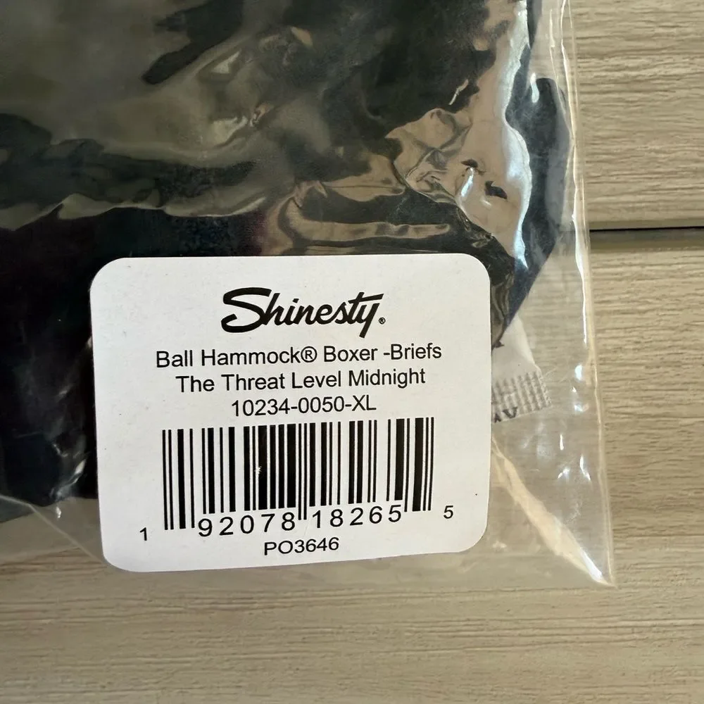 Shinesty Ball Hammock Briefs Black XL NWT IN PACKAGE